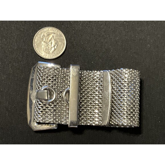 Stainless Steel Mesh Belt Buckle Style Milnese Bracelet 6.25-6.75 - Picture 2 of 6